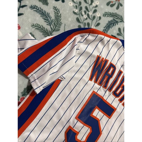 New York Mets David Wright Pinstripe Baseball jersey - Size: Small - Picture 7 of 10